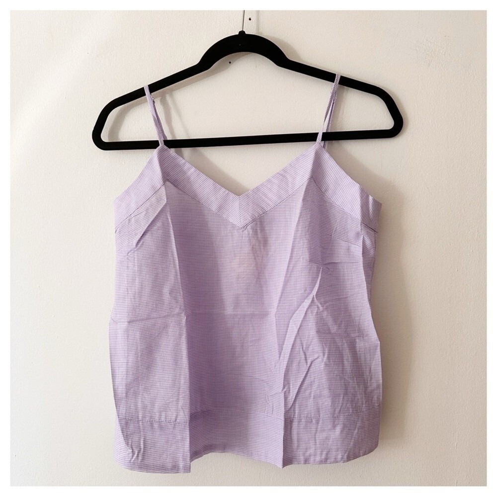 NWT‎ Gilber Gilmore Purple/ white Gingham Cami size xs